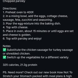 Feta Sausage Zucchini Casserole