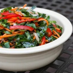Overnight Marinated Collard Greens Salad
