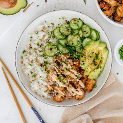 Spicy Salmon Bowls With Coconut Rice