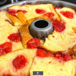 Fluffy Raspberry Ripple Bread And Butter Pudding