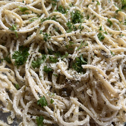 Lemony Baked Boursin Pasta With Artichokes + Capers