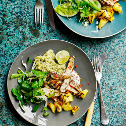 Grilled Chicken With Charred Pineapple Salad