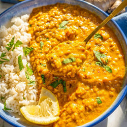Greek Yogurt Lentil Curry vego