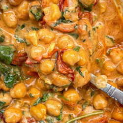 Speedy Tikka Chickpeas + Mint Raita