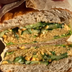 Peanut Miso Cucumber Crunch Sandwich