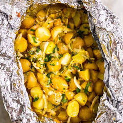 Cheesy Campfire Potatoes