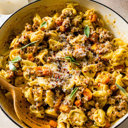 Creamy Tortellini With Butternut Squash &amp; Sausage