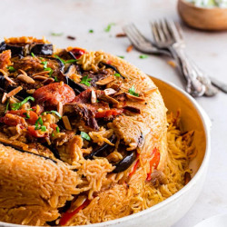 Maqluba (makloubeh) With Lamb (arabic Rice Dish)