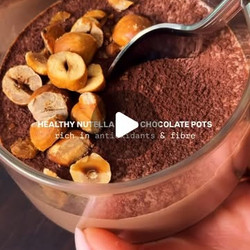 Healthy Nutella Dark Chocolate Pots