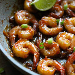 Honey Garlic Lime Glazed Shrimp