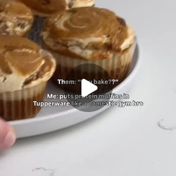 Protein Cinnamon Roll Cheesecake Muffins
