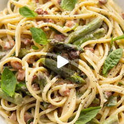 Asparagus Pancetta Pasta