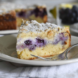 Blueberry Ricotta Crumble Cake