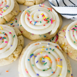 Crumbl Birthday Cake Cookies