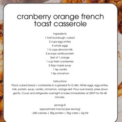 Cranberry Orange French Toast Casserole