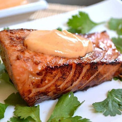 Teriyaki Salmon With Sriracha Mayo