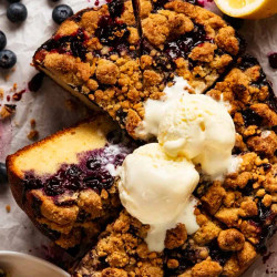 Bursting Blueberry Crumb Cake