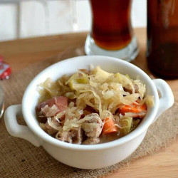 Pork, Beer &amp; Sauerkraut Oktoberfest Stew