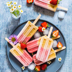 Strawberry Peach Popsicles
