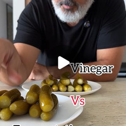 Fermented And Vinegar Pickled Cucumbers