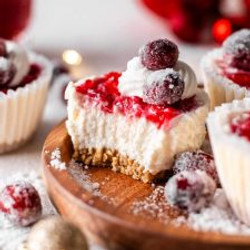 Mini Cranberry Mousse Cakes