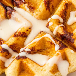 Cinnamon Roll Waffles
