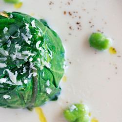 Passatelli Pie With Chard, Broad Beans And Pecorino