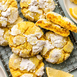 Vegan Lemon Crinkle Cookies