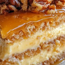 Crème Brûlée Caramel Pecan Cake