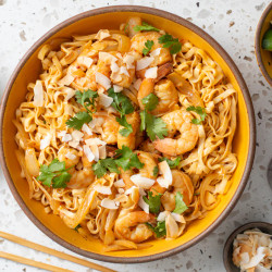 Spicy Chili Coconut Shrimp Noodles