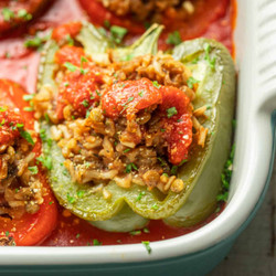 Italian Vegan Stuffed Peppers