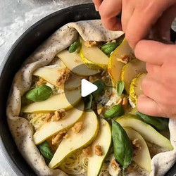 Gorgonzola, Pear, And Walnut Tart