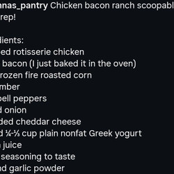 Chicken Bacon Ranch Scoopable Salad Meal Prep