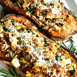 Sausage &amp; Apple Stuffed Butternut Squash