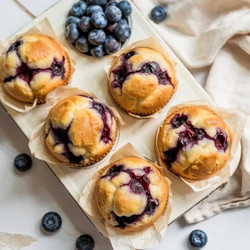 Cottage Cheese Blueberry Muffins (high Protein)