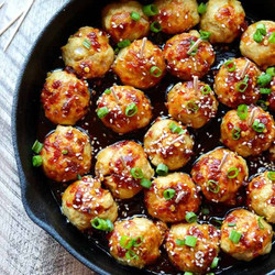 Kung Pao Baked Chicken Meatballs
