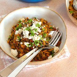 Tomaten Orzo Met Spinazie