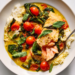Salmon And Cherry Tomato Curry
