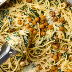 Creamy Lemon Chickpea Pasta