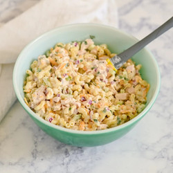 Chicken Macaroni Salad Made With Rotisserie Chicken