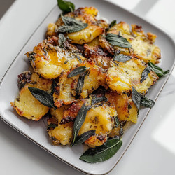 Crispy Smashed Sage Potatoes