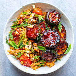 Harissa &amp; Maple Courgette Rice Salad