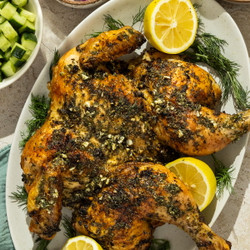 Lemon Dill Spatchcock Chicken