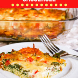 Large Family Vegetable Breakfast Casserole Recipe | Low Carb, Thm