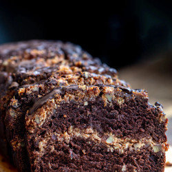 Vegan German Chocolate Cake Loaf