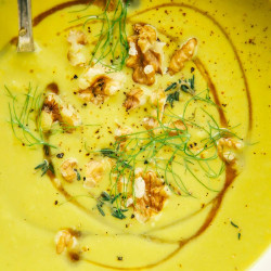 Fennel Leek Soup With Walnuts &amp; Turmeric