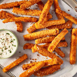 Panko-crusted Butternut Squash Fries With Creamy Feta Dipping Sauce
