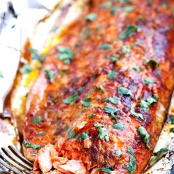 Chili Lime Baked Salmon In Foil