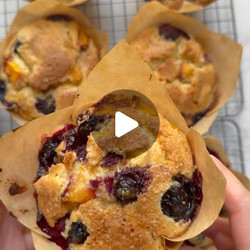 Perfect Peach Blueberry Muffins (24 standard , 12 jumbo)