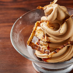 Brown Bread Soft Serve With Caramelised Whey And Chocolate Crumb